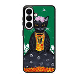 Frida Catlo Floral Black Cat Samsung Galaxy S26 Plus Case OV1215