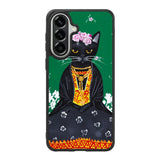 Frida Catlo Floral Black Cat Samsung Galaxy A57 Case OV1215