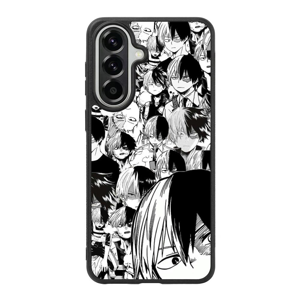 Todoroki Black and White Samsung Galaxy A37 Case OV7534