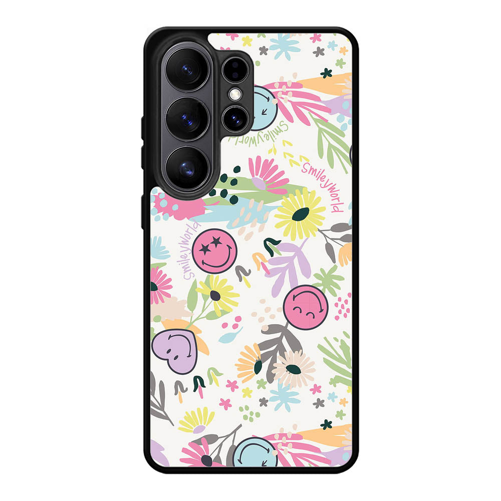 Smiley World Pattern Samsung Galaxy S26 Ultra Case QC9048