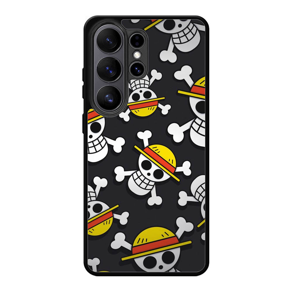 One Piece Straw Hat Pirates Logo Dark Samsung Galaxy S26 Ultra Case OV10993
