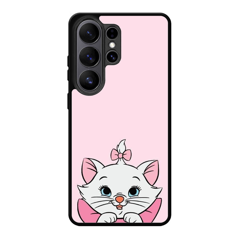 Pink Marie Cat Face Samsung Galaxy S26 Ultra Case OV10544