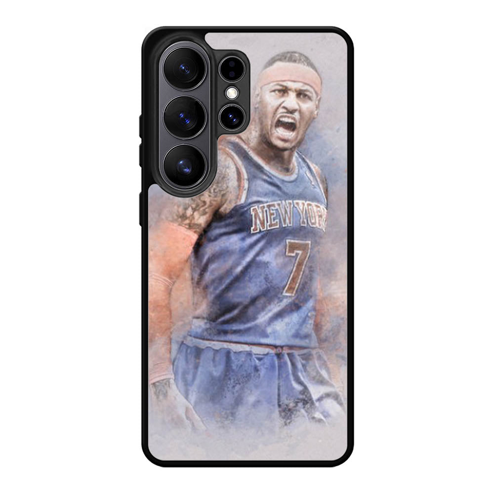 Carmelo Anthony NY7 Blue Basket Ball Samsung Galaxy S26 Ultra Case OV1823