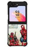Funny Spiderman and Deadpool Samsung Galaxy Z Flip 5 5G 2023 Case