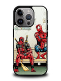 Funny Spiderman and Deadpool iPhone 16 Pro Case