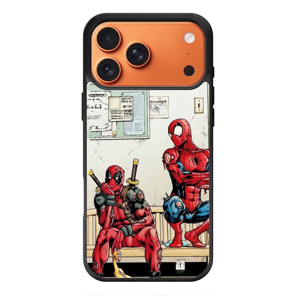Funny Spiderman and Deadpool Samsung Galaxy S26 Ultra Case