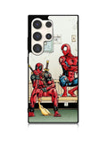Funny Spiderman and Deadpool Samsung Galaxy S24 Ultra 5G Case