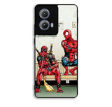 Funny Spiderman and Deadpool Motorola Moto Edge 2024 Case OV0108