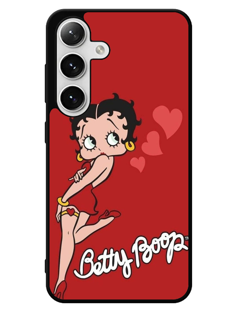 Betty Boop Red Background Samsung Galaxy S24 5G Case
