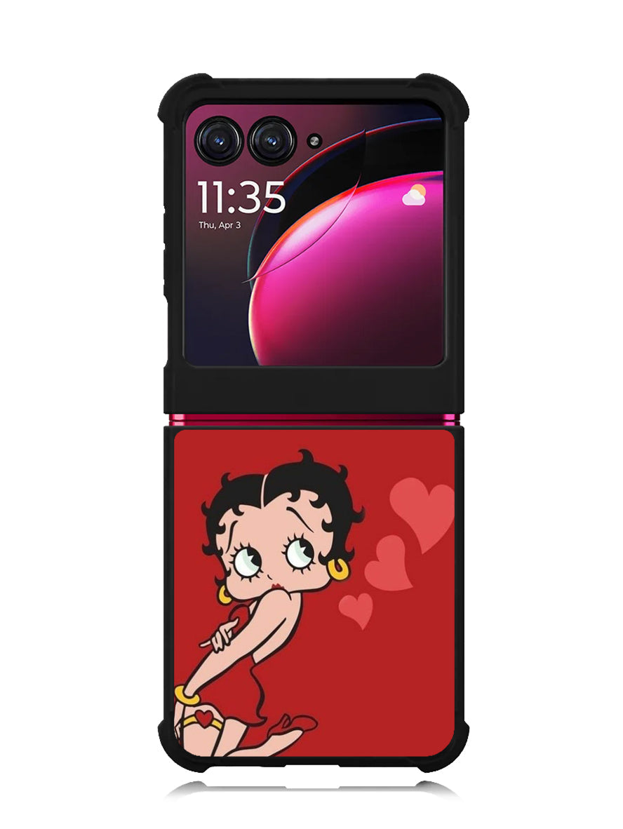 Betty Boop Red Background Motorola Moto Razr Plus 2023 , Moto Razr+ 2023 Case