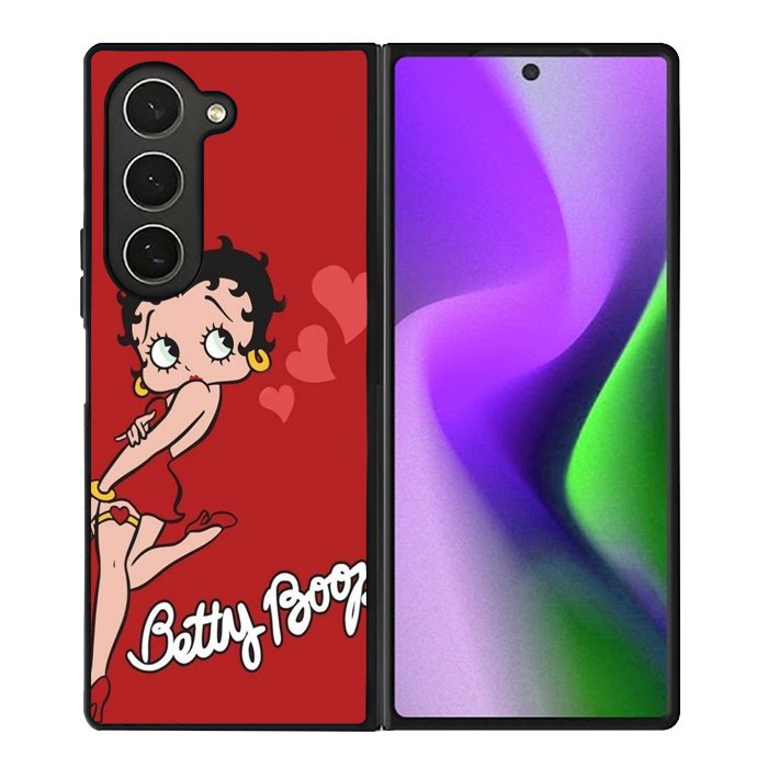 Betty Boop Red Background Samsung Galaxy Z Fold 6 Case