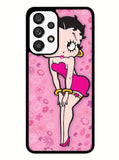Betty Boop Pink Background flowers Samsung Galaxy A53 5G Case