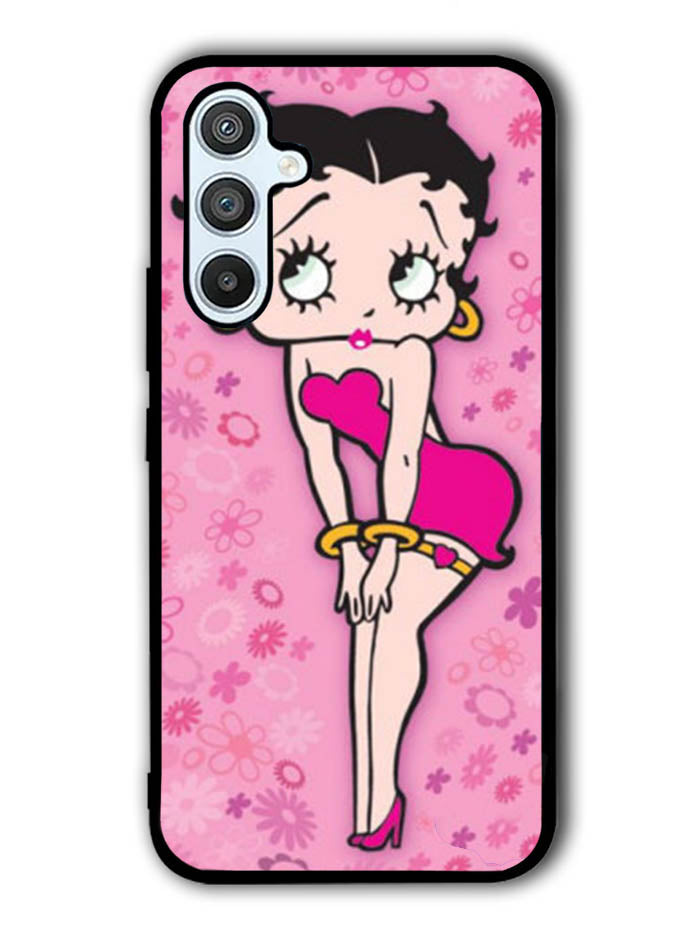 Betty Boop Pink Background flowers Samsung Galaxy A54 5G Case