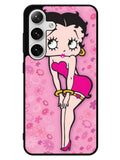 Betty Boop Pink Background flowers Samsung Galaxy S24 5G Case