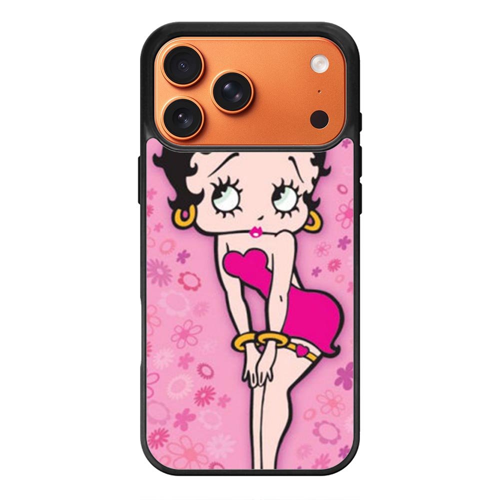 Betty Boop Pink Background flowers iPhone 17 Pro Case