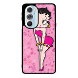 Betty Boop Pink Background flowers Motorola Moto Edge 2022 Case
