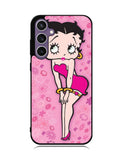 Betty Boop Pink Background flowers Samsung Galaxy S23 FE 5G Case