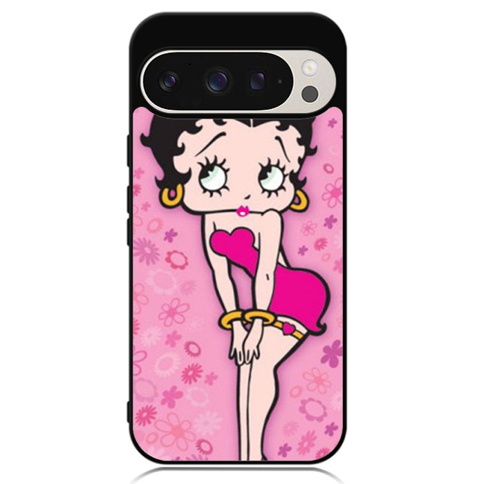 Betty Boop Pink Background flowers Google Pixel 9 Pro XL Case