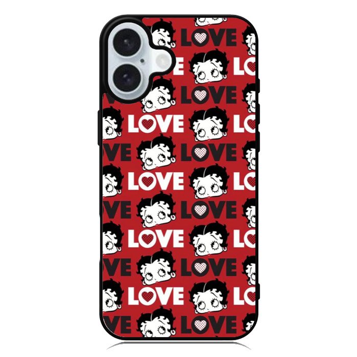 Betty Boop Love Cute Red iPhone 16 Case QC1886