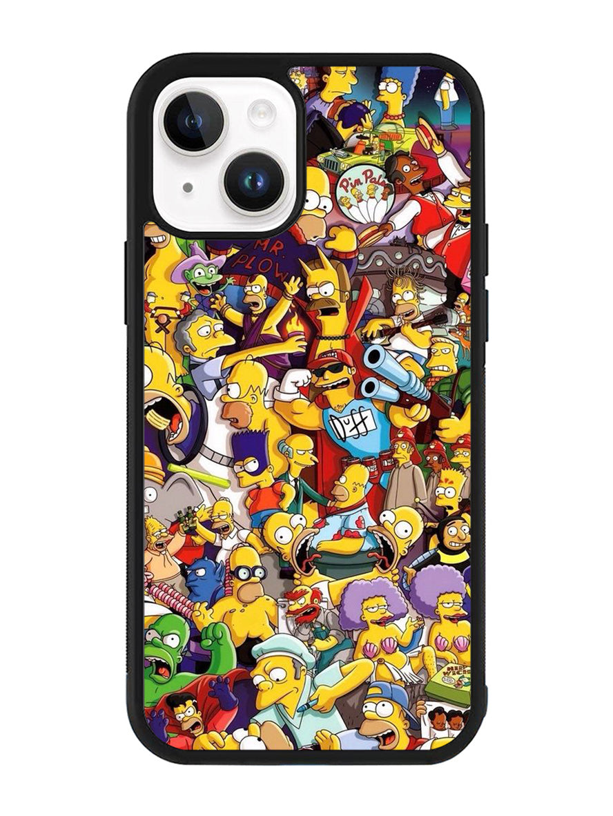 Doodle Simpsons Family iPhone 14 Plus Case QC4735