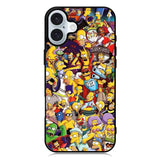 Doodle Simpsons Family iPhone 16 Plus Case QC4735