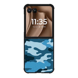 Camouflage Blue Motorola Moto RAZR Plus 2025 Case OV4382