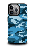 Camouflage Blue iPhone 14 Pro Case QC4382