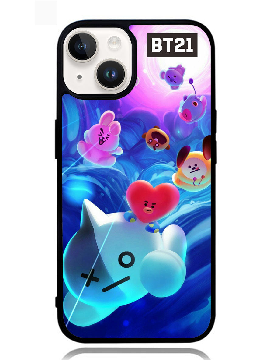 BTS BT21 Galaxy iPhone 14 Case OV4291
