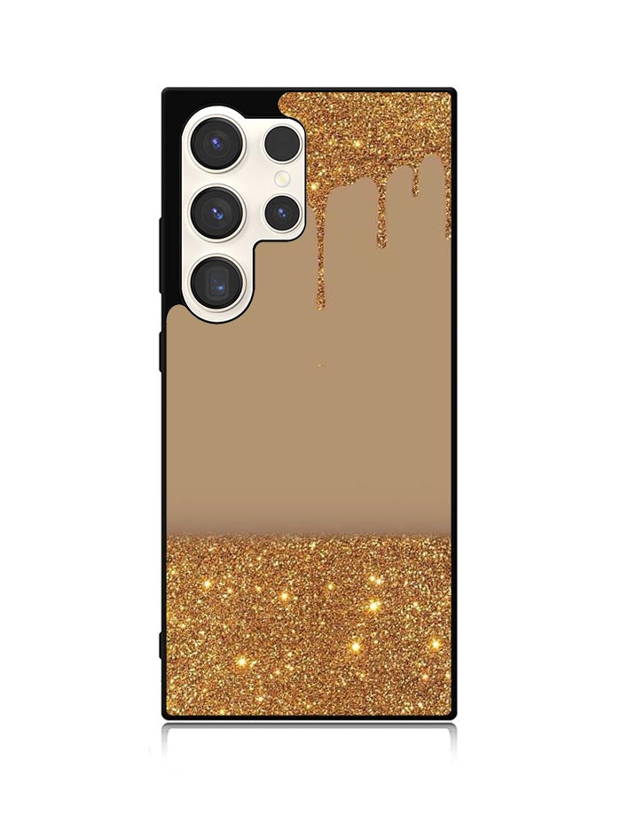 Dripping Gold Glitter Samsung Galaxy S24 Ultra 5G Case OV4791