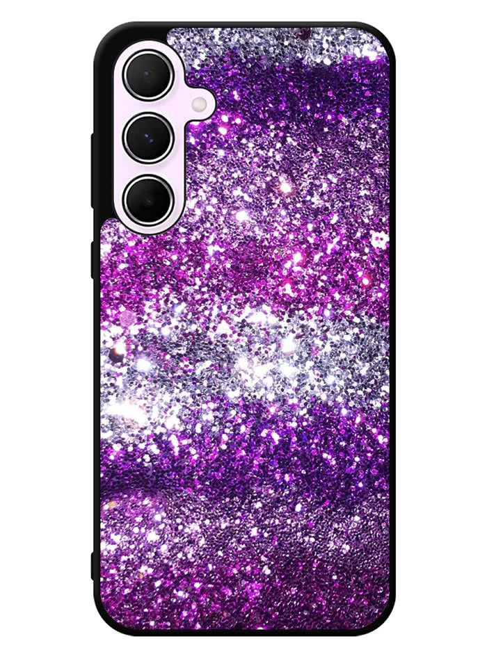 Pink Purple Silver Bling Sparkling Sparkles Samsung Galaxy A35 5G Case