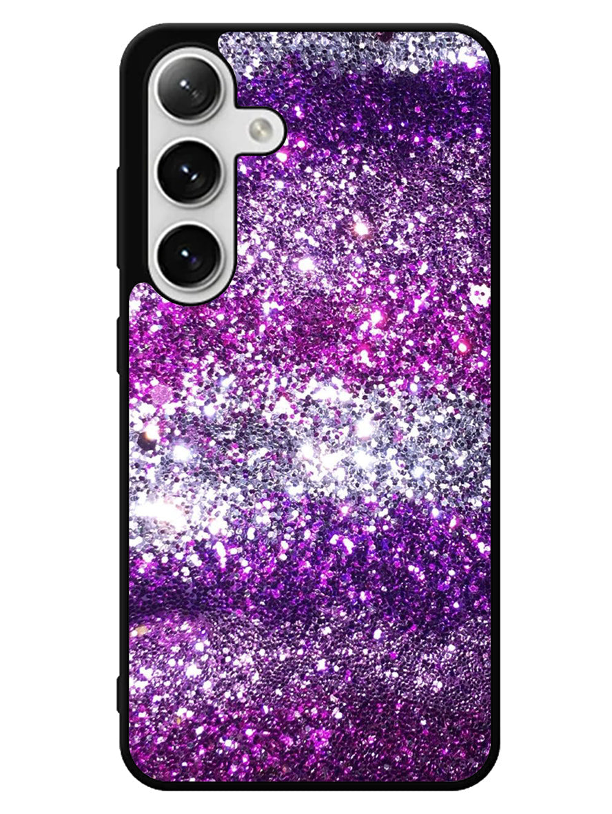 Pink Purple Silver Bling Sparkling Sparkles Samsung Galaxy S25 5G Case