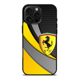 Yellow Ferrari Logo iPhone 16 Pro Max Case OV1921