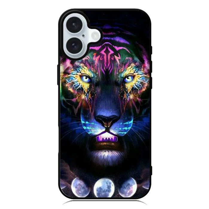 Tiger Neon iPhone 16 Plus Case QC7776