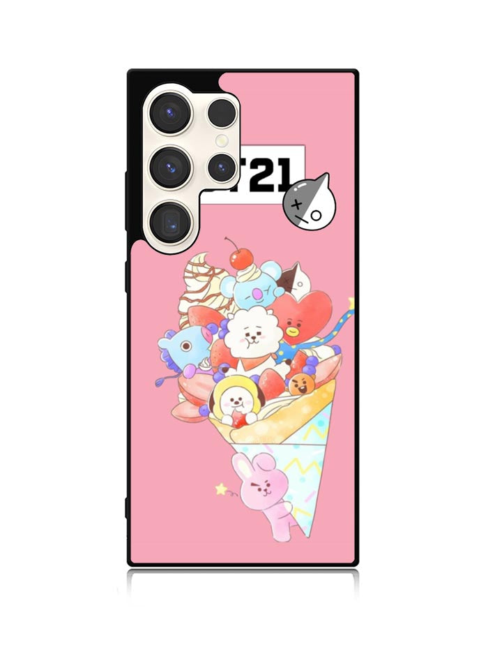 BTS BT21 Pink Cute Samsung Galaxy S24 Ultra 5G Case OV4309