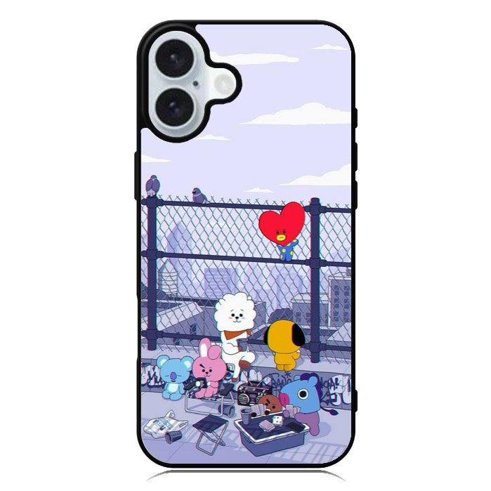 BTS BT21 Cute Rooftop iPhone 16 Plus Case QC4270