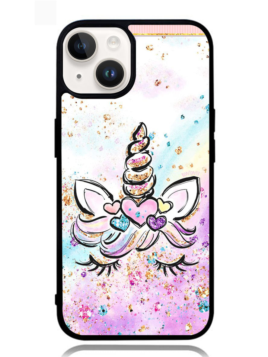 Cute Unicorn Sparkling iPhone 14 Case