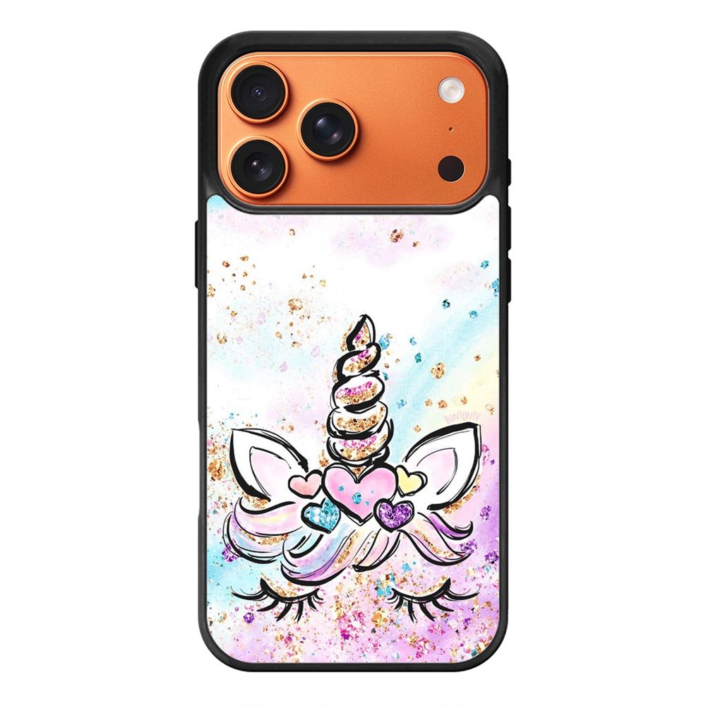 Cute Unicorn Sparkling iPhone 17 Pro Case