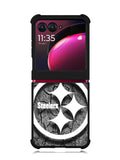 Steelers black and white Motorola Moto Razr Plus 2023 , Moto Razr+ 2023 Case OV6899