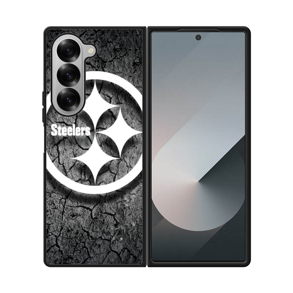 Steelers black and white Samsung Galaxy Z Fold 7 5G Case OV6899