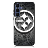 Steelers black and white Samsung Galaxy S25 FE Case OV6899