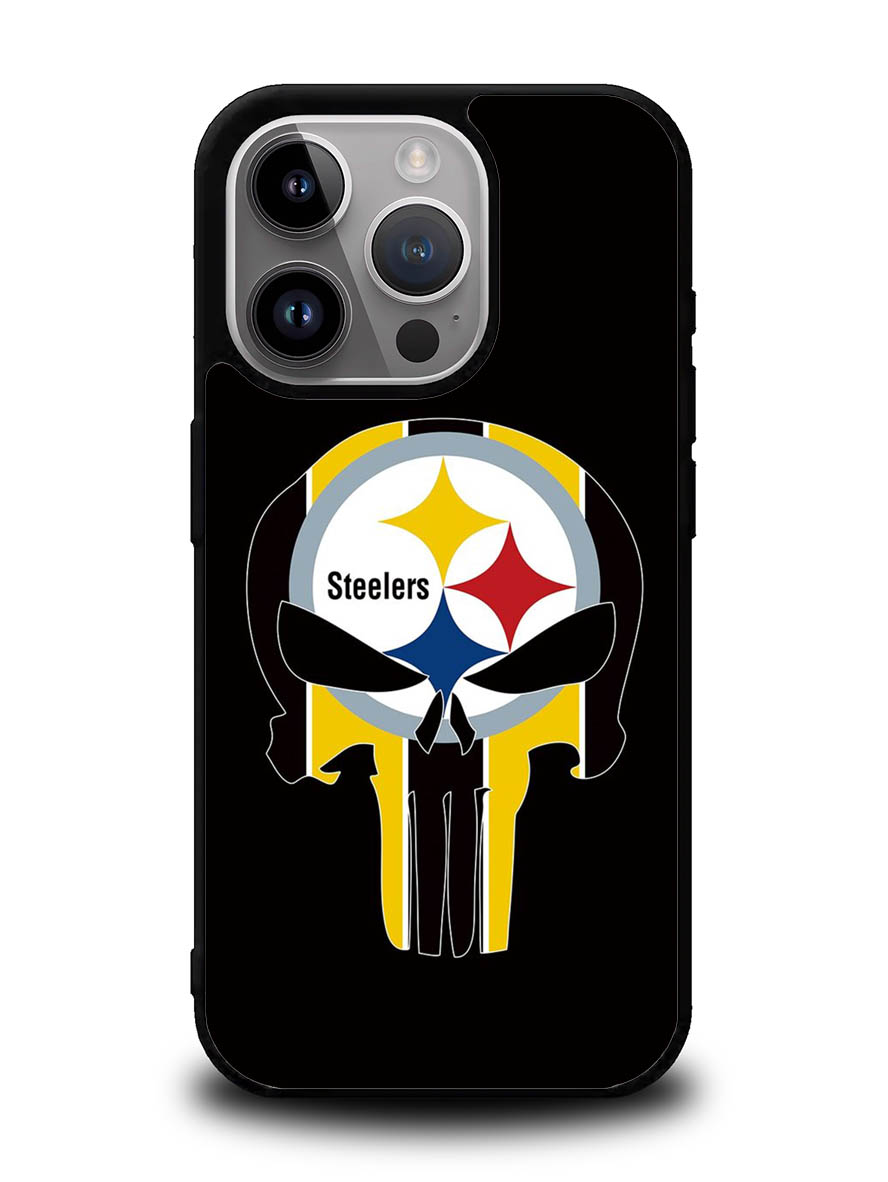 Pittsburgh Steelers skull flags iPhone 14 Pro Case QC2852