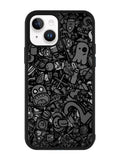 Doodle Grey Cool iPhone 14 Case QC7100