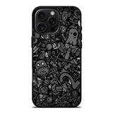 Doodle Grey Cool iPhone 16 Pro Max Case OV7100
