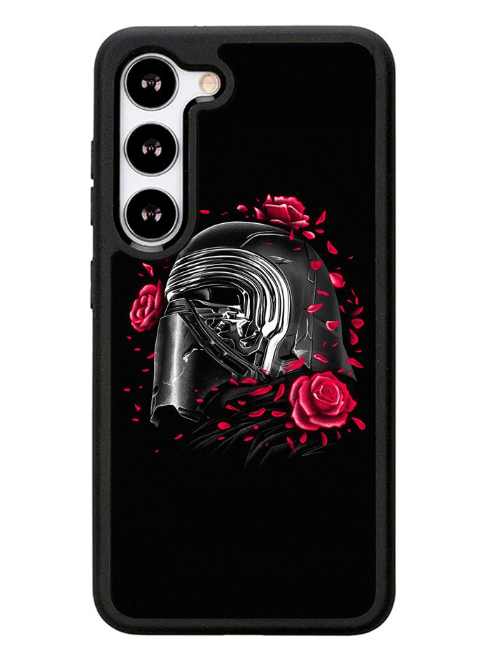 Star Wars Kylo Ren Helmet and Roses Samsung Galaxy S23 5G Case