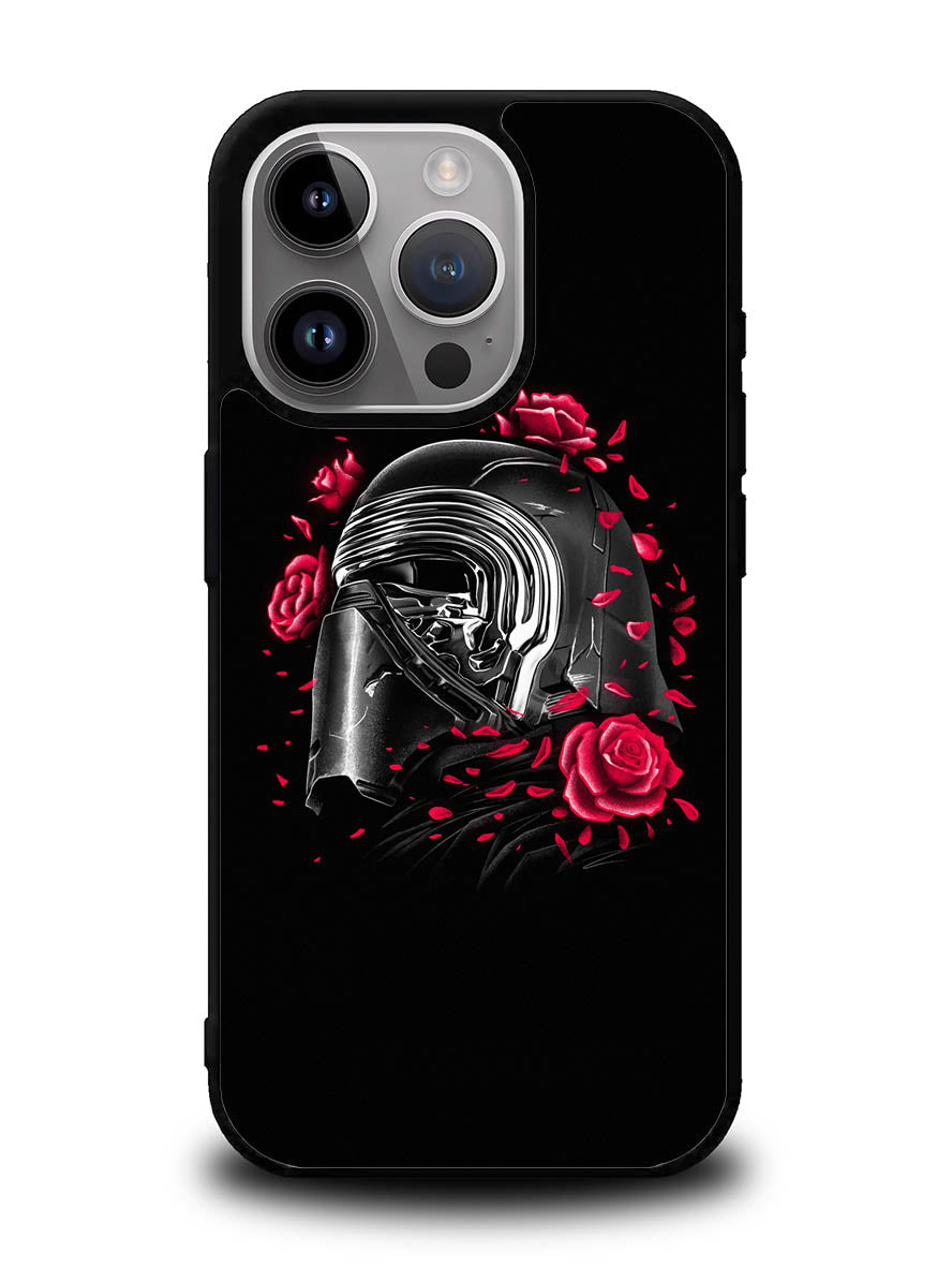 Star Wars Kylo Ren Helmet and Roses iPhone 15 Pro Case