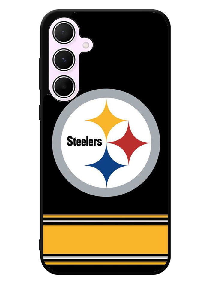 Pittsburgh Steelers Logo Strip Samsung Galaxy A55 5G Case
