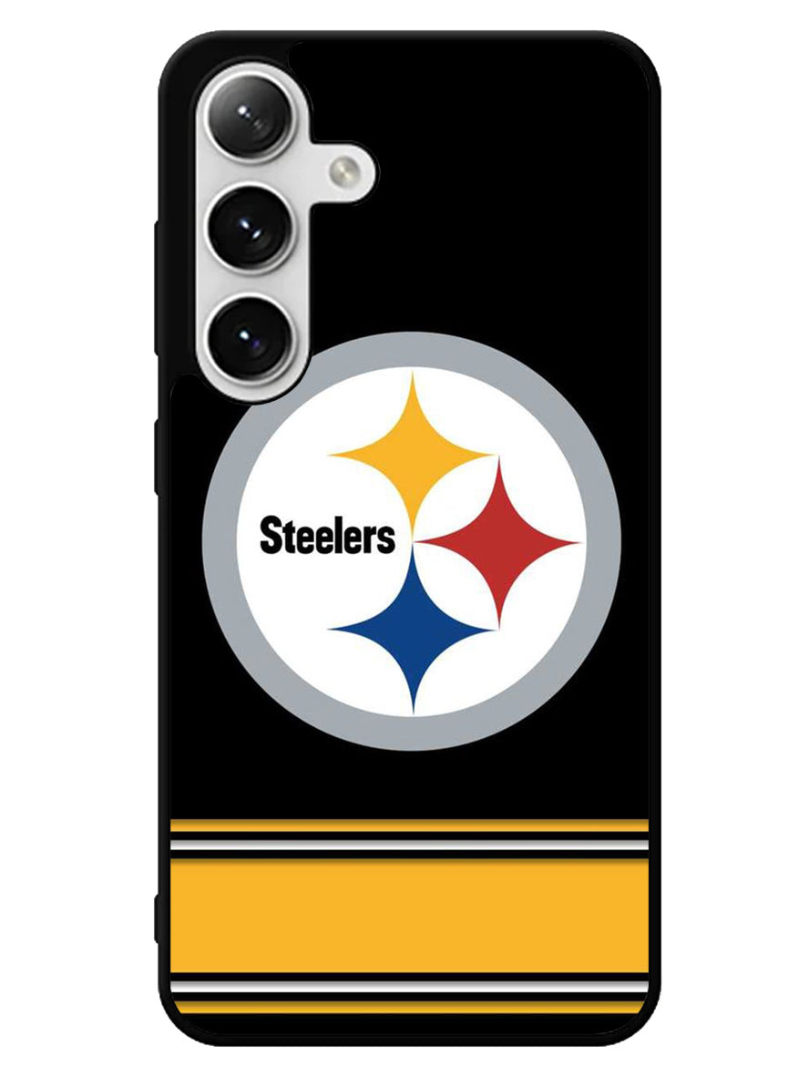 Pittsburgh Steelers Logo Strip Samsung Galaxy S25 5G Case