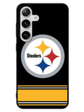 Pittsburgh Steelers Logo Strip Samsung Galaxy S25 5G Case