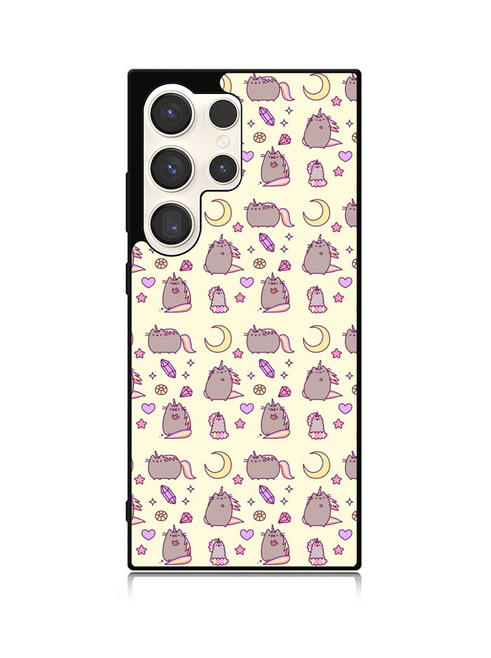 Pusheen The Cat Moon Pattern Samsung Galaxy S24 Ultra 5G Case OV6948