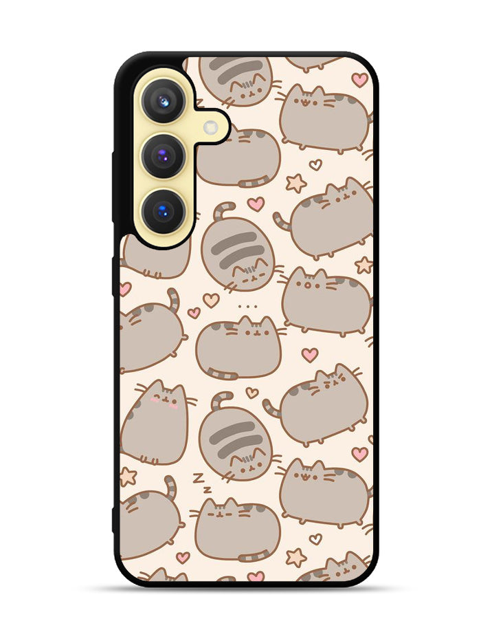 Pusheen The Cat Pattern Samsung Galaxy S25 Plus 5G , Samsung Galaxy S25+ 5G Case